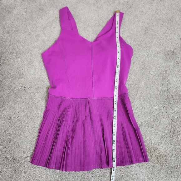 Lululemon City Violet Fuchia Tank Top Size 6 Small Pleated Tennis Pickleball - Picture 5 of 7
